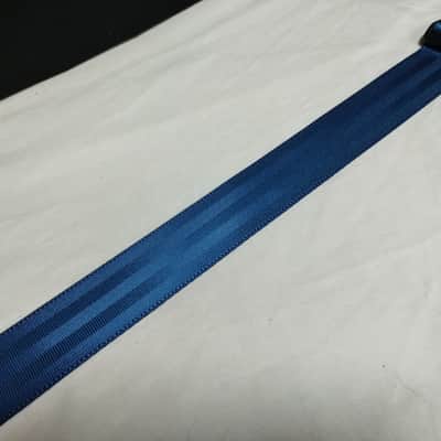 PERRI'S 2" Navy Seatbelt Webbing Guitar Strap With Genuine Leather Ends - NEW - Seat Belt image 3