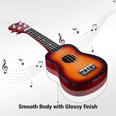 Ukulele for Beginners Hawaiian Wood Ukelele Kit for Kids Adult Student Starter Professional Ukalelee Pack Bundle with Gig Bag Strap Nylon String Tuner (Sunset, 21 Inch) image 2