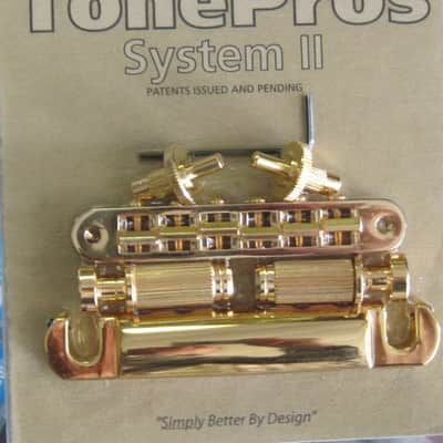 TonePros LPS02-G Standard Tuneomatic/Tailpiece Set Gold image 1