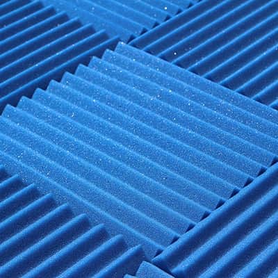 Acoustic Foam Panels - Bulk 1 Inch Thick Studio Foam Tiles - Blue Color - 48 Square Feet image 1
