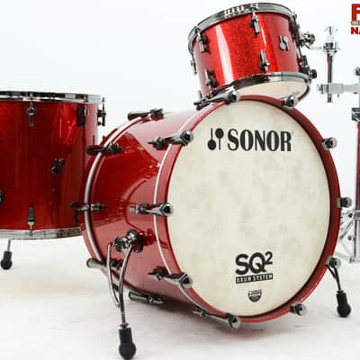 Sonor SQ2 3pc Drum Kit "Red Sparkle" image 1
