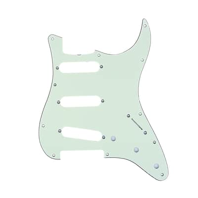 Brio SSS Strat® Pickguard 11-Hole 62 Vintage Style American Stratocaster 3 Ply Mint Green image 1