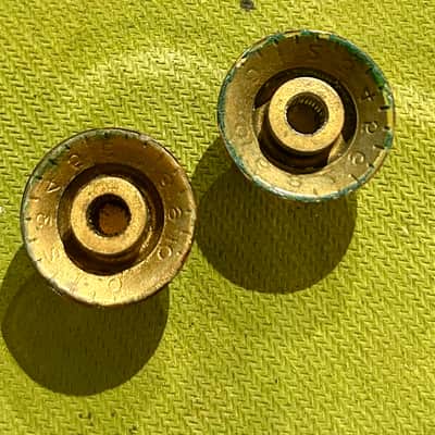 Gibson Bonnet Top Hat Knobs late 1950s - Gold - Set of 2 image 2
