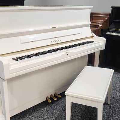 2021 Yamaha U1 WH Polished White 48" Studio Piano * Free 1st floor delivery in NJ! image 9