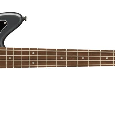 Squier Affinity Series™ Jaguar® Bass H, Laurel Fingerboard, Black Pickguard, Charcoal Frost Metallic image 2