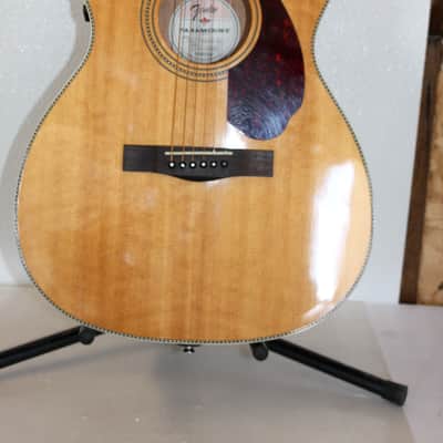 Fender Paramount PM-3C Triple-0 All-Mahogany Natural Acoustic Guitar with Case image 2