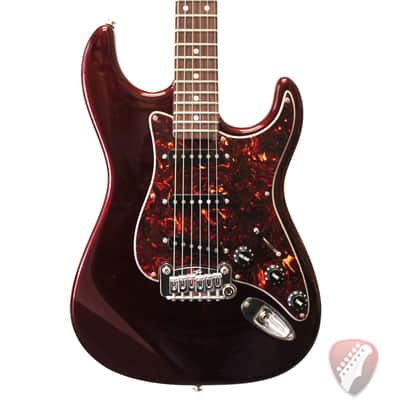 G&L Legacy Electric Guitar in Ruby Red Metallic Matching Headstock image 1