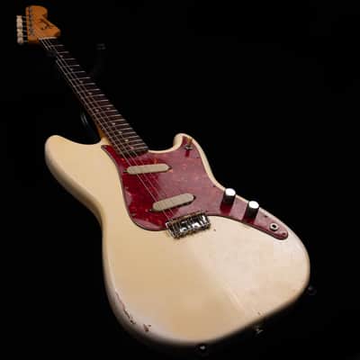 Vintage 1963 Fender Duo-Sonic Olympic White with OHSC image 14