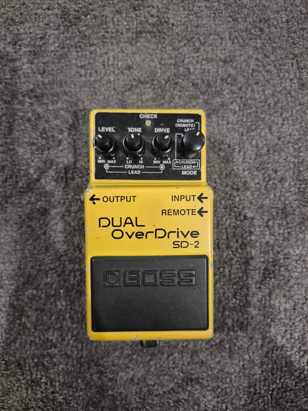 Boss SD-2 Dual OverDrive (Silver Label) 1993 - 1998 - Yellow image 1