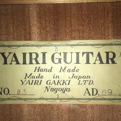Rare!JAPAN Vintage 1969 S.YAIRI (SADAO YAIRI) GUITAR B3 Classical Guitar& Hardcase image 2