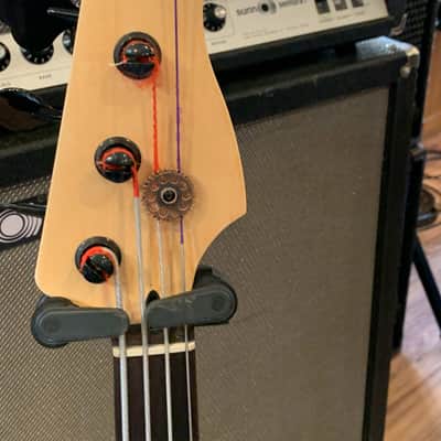 Water Wheel Guitars Jazz Bass Body by Peter Florance 2021 Butter White nitro image 7