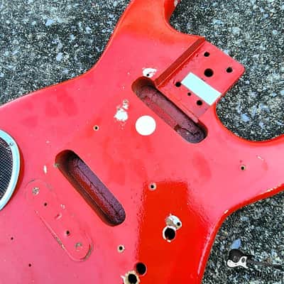Teisco MIJ Body w/ Amp Routs *NON-FUNCTIONING* (1960s - Red) image 2