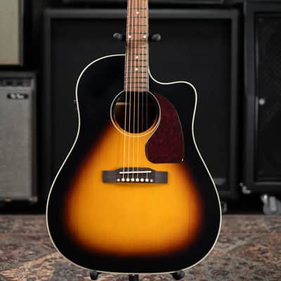 Epiphone J-45 Standard EC Acoustic/Electric Guitar - Vintage Sunburst with Gig Bag image 3