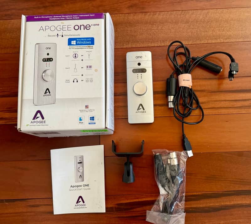 Apogee ONE 2x2 24-Bit 96kHz USB Audio Interface for iOS and Mac 2010s - Black with Silver Stripe image 1