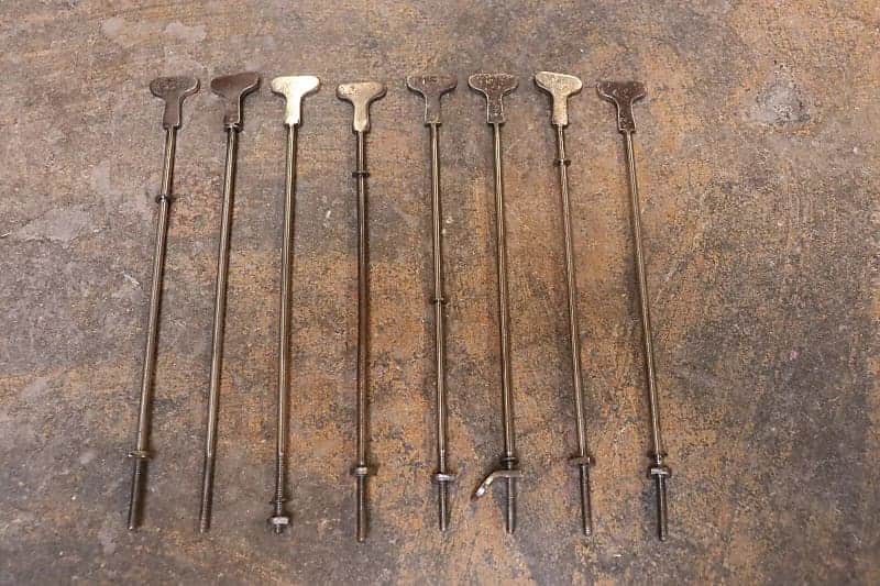 Walberg & Auge Single Tension Drum Tension Rods 8pk Vintage 1900's image 1