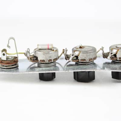 1970 Vintage Fender Jazz Bass Control Plate Stackpole Potentiometers Pots Cap 1960s-1970's USA Early-CBS image 6