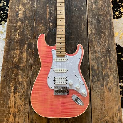 Fender Japanese Ltd Edition 'AST-FMT' Aerodyne Stratocaster 2016 Transparent Pink Maple Flametop w/ Hardcase image 22