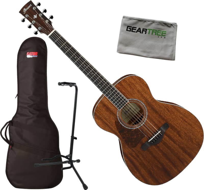 Ibanez AC340L Artwood Traditional Left-Handed Acoustic Guitar, Open Pore Natural w/ Bag, Stand, and Cloth image 1
