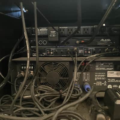 PA System - JBL SF25 Speakers, Mixer, Crown Amp, EQ, Alesis Reverb, Power Conditioner, Solid Case image 10
