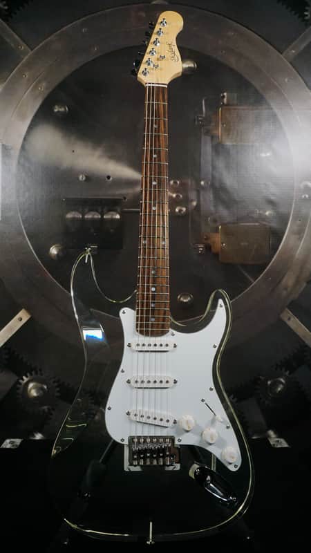 Skylark Transparent Acrylic Strat-Style Electric Guitar