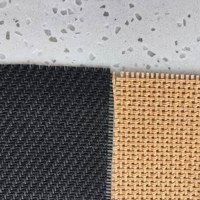 Cane Grill Cloth | Tan & Black Speaker Fabric-Cream Ivory / 19 x 29 inches image 2