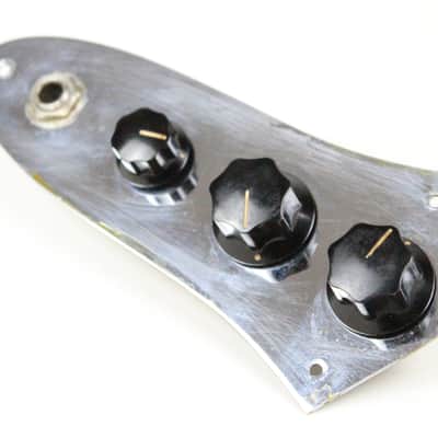 1965 Vintage Fender Jazz Bass CONTROL PLATE L-Series USA 1960s 1970s Pre-CBS image 3