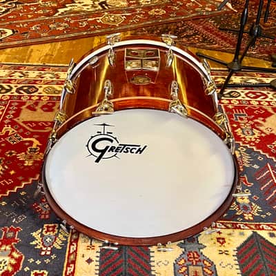 Gretsch Stop Sign 22” x 16” bass kick drum 1970’s 1980 Mahogany original vintage USA image 1
