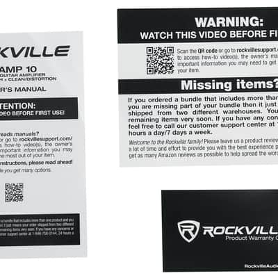 Rockville G-AMP 10 Watt Guitar Amplifier+Guitar USB C Interface Recording Cable image 10