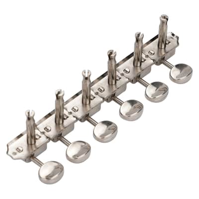 6 inline Vintage Guitar Tuners Tuning Pegs Machine Heads for Squier Fender Strat/Tele Style Electric Guitar Nickel image 4