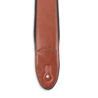 Walker and Williams G-28 Chestnut Brown Guitar Strap with Padded Glove Leather Back image 3