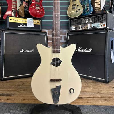 Danelectro Convertible Reissue White Hollow Body Electric Guitar image 1
