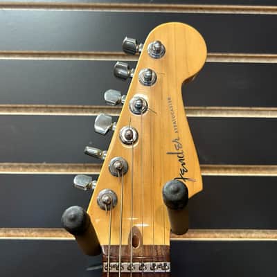 2004 Fender American Deluxe Fat Stratocaster HSS with Rosewood Fretboard, Montego Black image 10