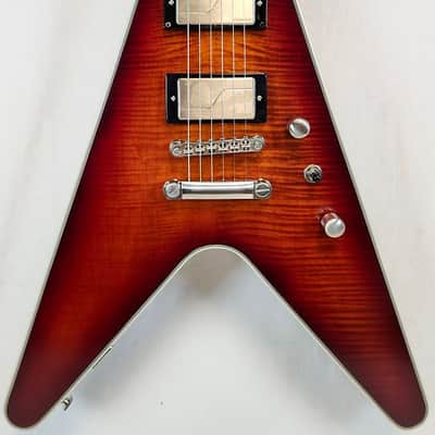 Epiphone Flying V Prophecy Aged Bengal Tiger Burst, Electric Guitar with Premium Gig Bag image 1
