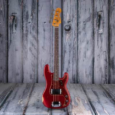 Fender Custom Shop Limited 1962 Precision Bass Relic Bass, Aged Candy Apple Red image 4