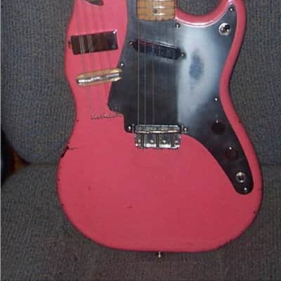 crazed / demented 1956 Fender Musicmaster / mandocaster doubleneck pink image 1