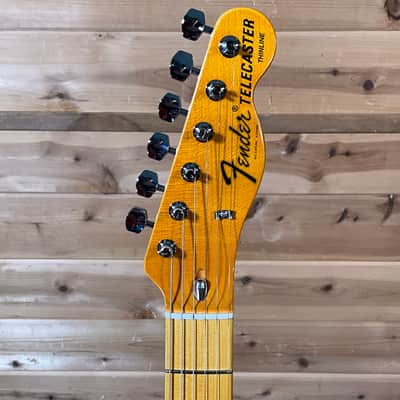 Fender American Vintage II 1972 Telecaster Thinline Electric Guitar - Candy Apple Red image 3
