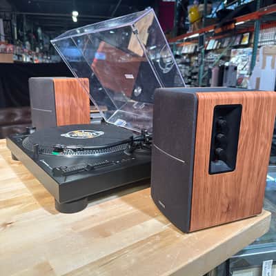 Audio-Technica AT-LP120XUSB-BK Direct-Drive Manual Turntable Package with Edifier RT1280DBs Bluetooth Speakers image 4