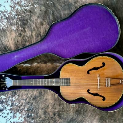 1940 Harmony H1406 Patrician Acoustic Archtop Guitar with Case image 1
