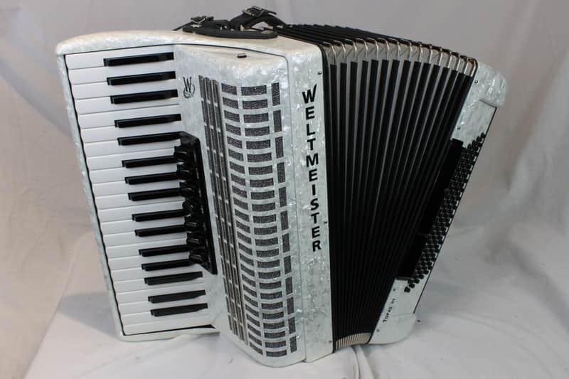 NEW White Weltmeister Topas III Piano Accordion LMM 37 96 image 1