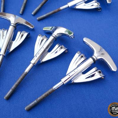 Ludwig Super Classic Vistalite Clawhooks Claws T-rods Pack Of 10 VG Vintage NO.2 image 7