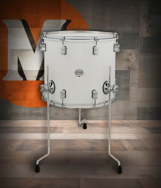 PDP Concept Maple 14x16 Floor Tom - Pearlescent White Lacquer w/ Chrome Hardware (PDCM1416TTPW) image 1
