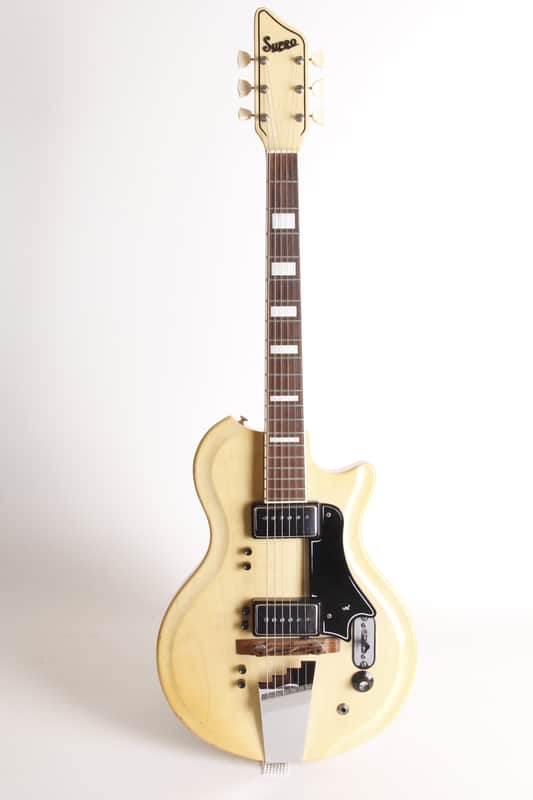 1960 Supro Silverwood Val-Trol, Very rare guitar! Awesome shape and all working controls image 1