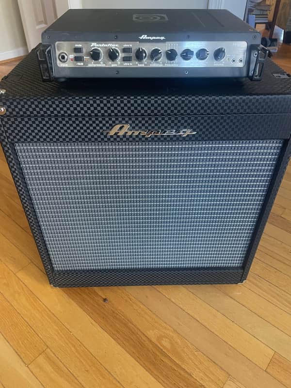 Ampeg PF-500 500watt bass amp head & PF-115HE Portaflex 1x15 flip top bass speaker cabinet 2011-present - black image 1