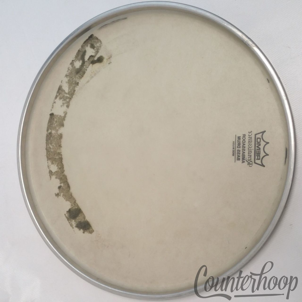 Remo 16" Renaissance Ambassador Bass Drum Head Weatherking Made In USA — main photograph