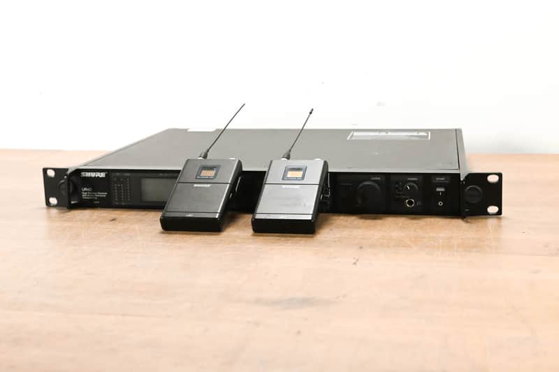 Shure Shure UR4D Wireless Receiver w/ two UR1 Bodypack Transmitters - H4 Band