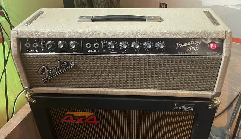 Fender Tremolux 2-Channel 35-Watt Head, 1964 Blonde Black Panel image 1
