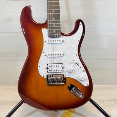 Washburn Sonamaster Deluxe HSS Electric Guitar - Sunburst Flame Maple Top - B-Stock 2022-Present image 2