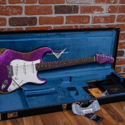 Fender Custom Shop SR25 Custom Deluxe Stratocaster Heavy Relic Magenta Sparkle 2026 w/OHSC image 2
