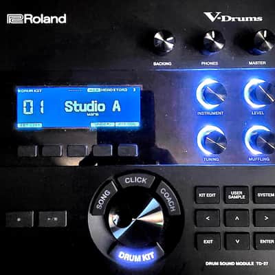Roland V-Drums VAD503 / TD27 Module w/ Add on Floor Tom and Crash (Pre-Owned) image 18