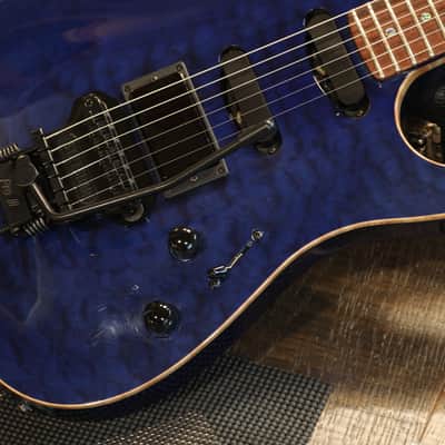 2003 Fender Custom Shop Showmaster Neck Thru Electric Guitar Birdseye Blue Quilt + OHSC image 6